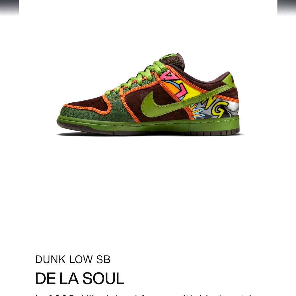 Nike Dunk Low SB De La Soul - Green and Brown
